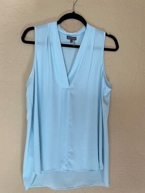 Vince Camuto pale blue sleeveless blouse